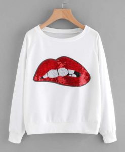 Biting Lip Design Sweatshirt FD30