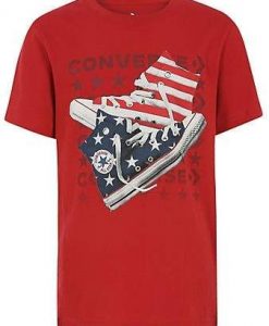 Boys red Converse print T-shirt ER30