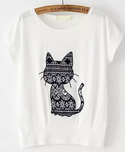 Cat Pattern Art T-shirt FD30