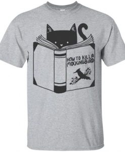 Cat Reading A Book T Shirt SR