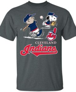 Charlie Brown Snoopy Cleveland Indians T-Shirt FD01