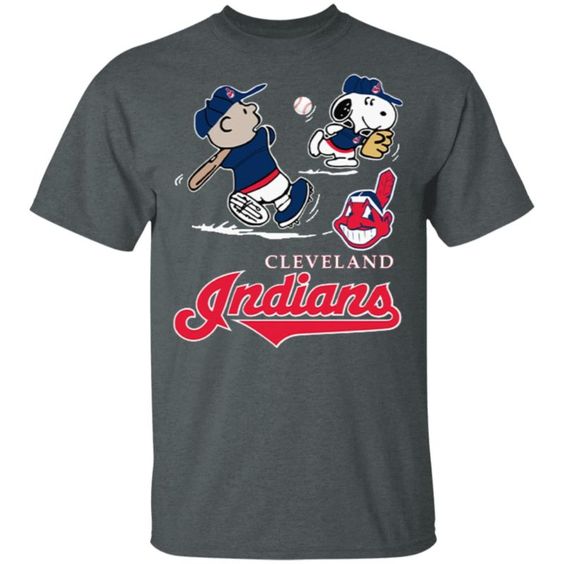 Charlie Brown Snoopy Cleveland Indians T-Shirt FD01