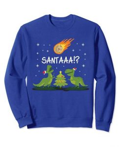 Christmas Dinosaur Santa Sweatshirt EL