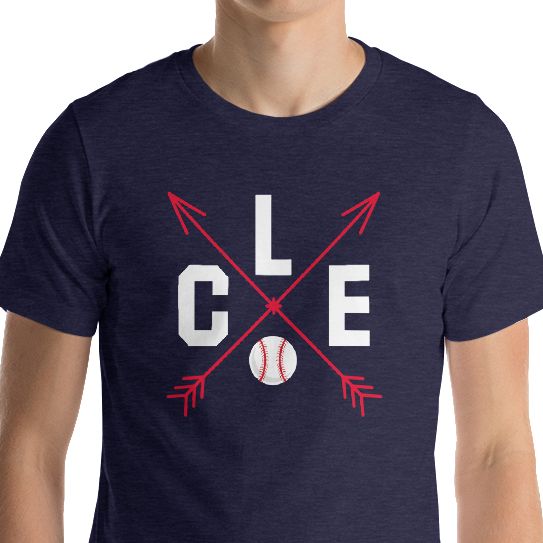 Cleveland CLE Baseball Cross Arrows T-Shirt FD01