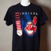 Cleveland INDIANS Black T-Shirt FD01