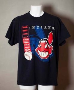 Cleveland INDIANS Black T-Shirt FD01