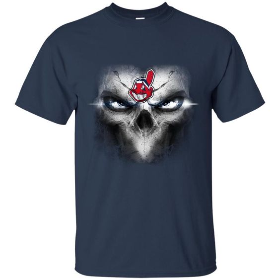 Cleveland Indians Skulls Of Fantasy Logo T Shirts FD01