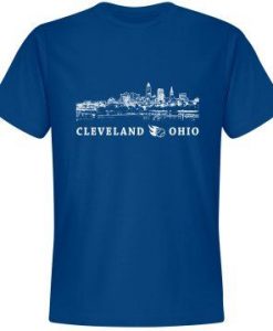 Cleveland Ohio Skyline Baseball Shirt FD01