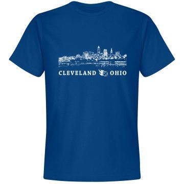 Cleveland Ohio Skyline Baseball Shirt FD01
