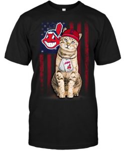 Cleveland indians and Cat tshirt FD01