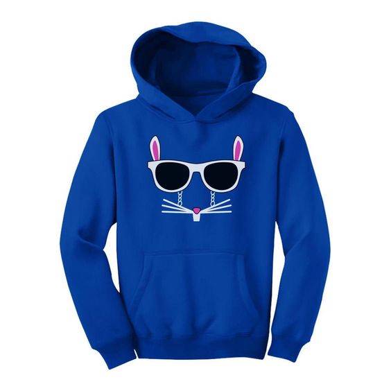 Cool Glasses Rabbit Face Youth Hoodie EL01