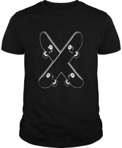 Crossed Skateboards T Shirt AI01