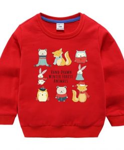 Cute Animals Print Long sleeve Sweatshirt ER30