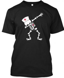 Dabbing Skeleton Nurse T-Shirt AV01