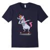 Dabbing Unicorn on Skateboard T-shirt AI01