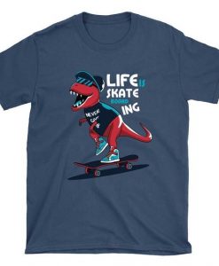 Dino Skateboarding T-Shirt AI01