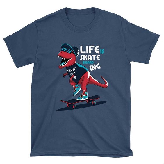 Dino Skateboarding T-Shirt AI01