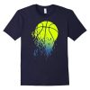 Disintegrating Basketball Graphic T-Shirt AZ01
