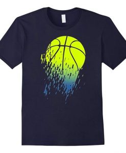 Disintegrating Basketball Graphic T-Shirt AZ01