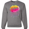Dripping Neon Lips Sweatshirt DV01
