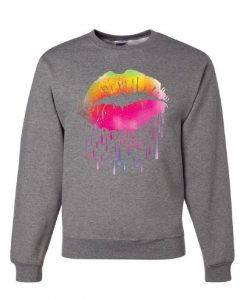 Dripping Neon Lips Sweatshirt DV01