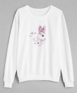 Faux Pearl Rabbit Sweatshirt EL01