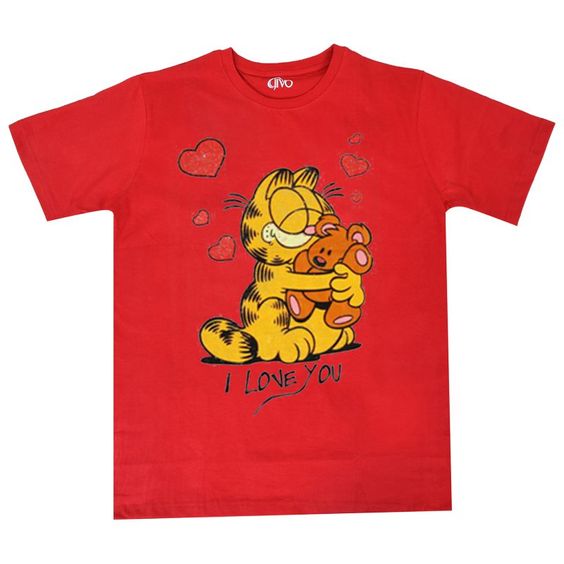 Garfield love Red T-shirt ER30