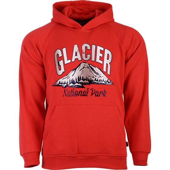 Glacier National Park Red Hoodie ER30