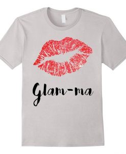 Glamorous Grandma Red Kiss Lip T-Shirt DV01