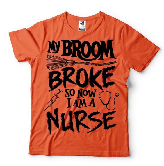 Halloween Broom Nurse T-shirt FD01