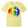 Hot Kiss Lips Gay Pride T-Shirt DV01