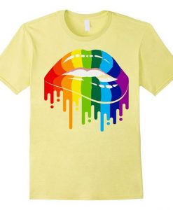 Hot Kiss Lips Gay Pride T-Shirt DV01