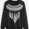 Imprime Tribal Sweatshirt FD30