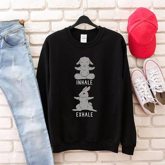 Inhale Exhale Rabbit Sweatshirt EL01