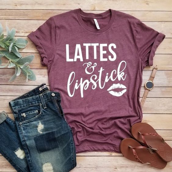Lattes & Lipstick T-shirts T-Shirt EM01