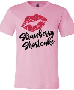 Lipstick Kiss Lips Strawberry T-Shirt DV01