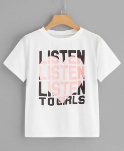 Listen Print T Shirt FD30