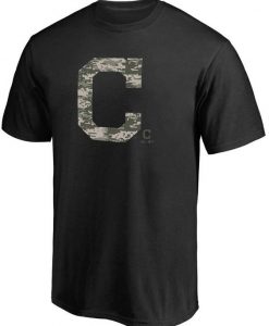 Men's Cleveland Indians Camouflage Logo T-shirt FD01