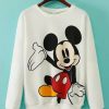 Mickey Print White Sweatshirt FD01