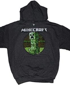 Minecraft Boys Retro Creeper Hoodie EL01