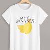 Plus Letter And Banana Print Tee T-Shirt AV01