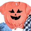Pumpkin Face Halloween Tshirt EL01