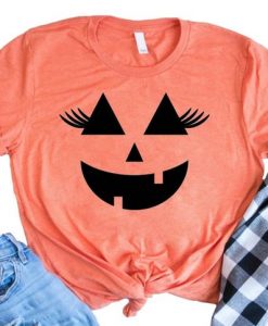 Pumpkin Face Halloween Tshirt EL01