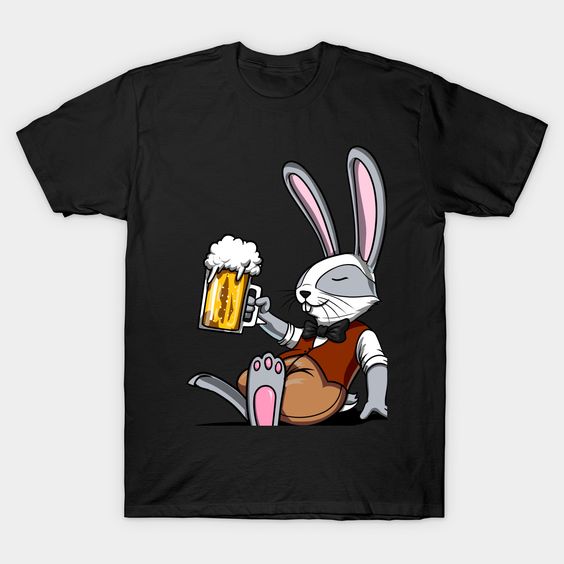 Rabbit Beer Drinking T-Shirt EL01