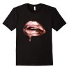 Rose Gold Lips Kiss T-Shirt DV01