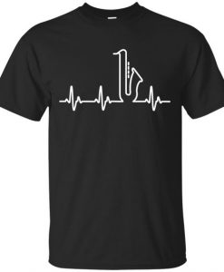 Saxophone Heart Beat T-Shirt AZ01