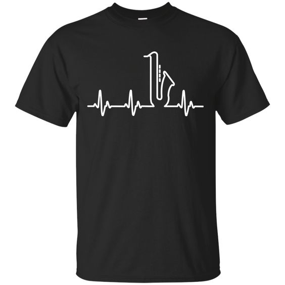 Saxophone Heart Beat T-Shirt AZ01