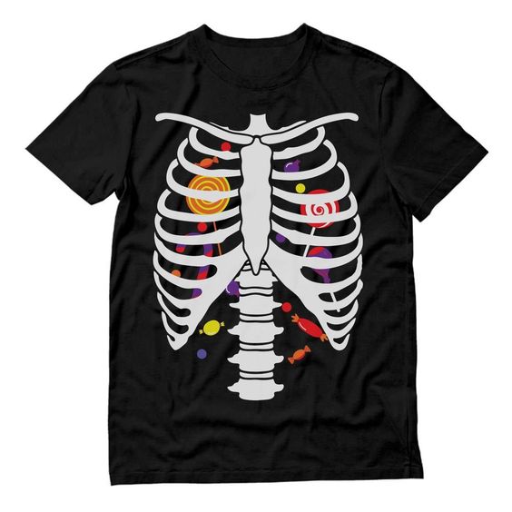 Skeleton Candy Rib cage T-Shirt AV01