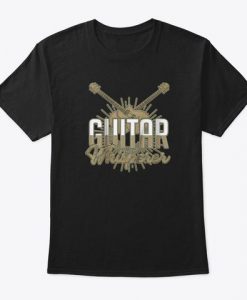 Skull Guitar Gift Black Front T-Shirt AZ01