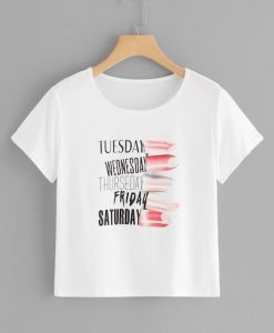 Slogan Print Tee T-Shirt FD30